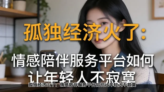 孤独经济火了：情感陪伴服务平台如何让年轻人不寂寞(图2)