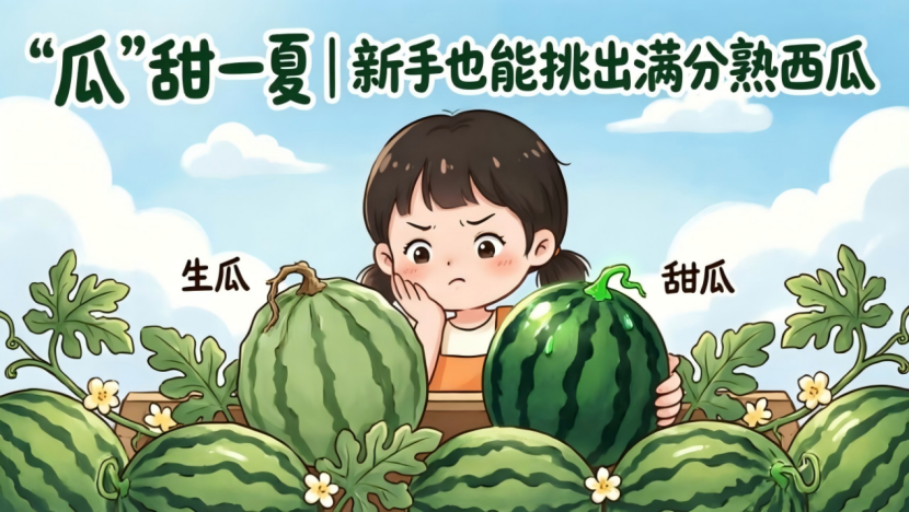 挑西瓜不再靠运气！老瓜农教你3招，次次买到甜沙瓤(图1)