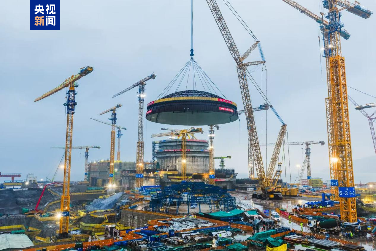 宁德核电5号机组穹顶吊装成功，华龙一号转入设备安装(图3)