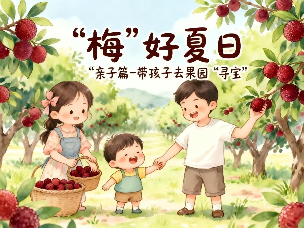 带孩子摘杨梅，学农业知识；果农靠科技让杨梅身价倍增(图1)