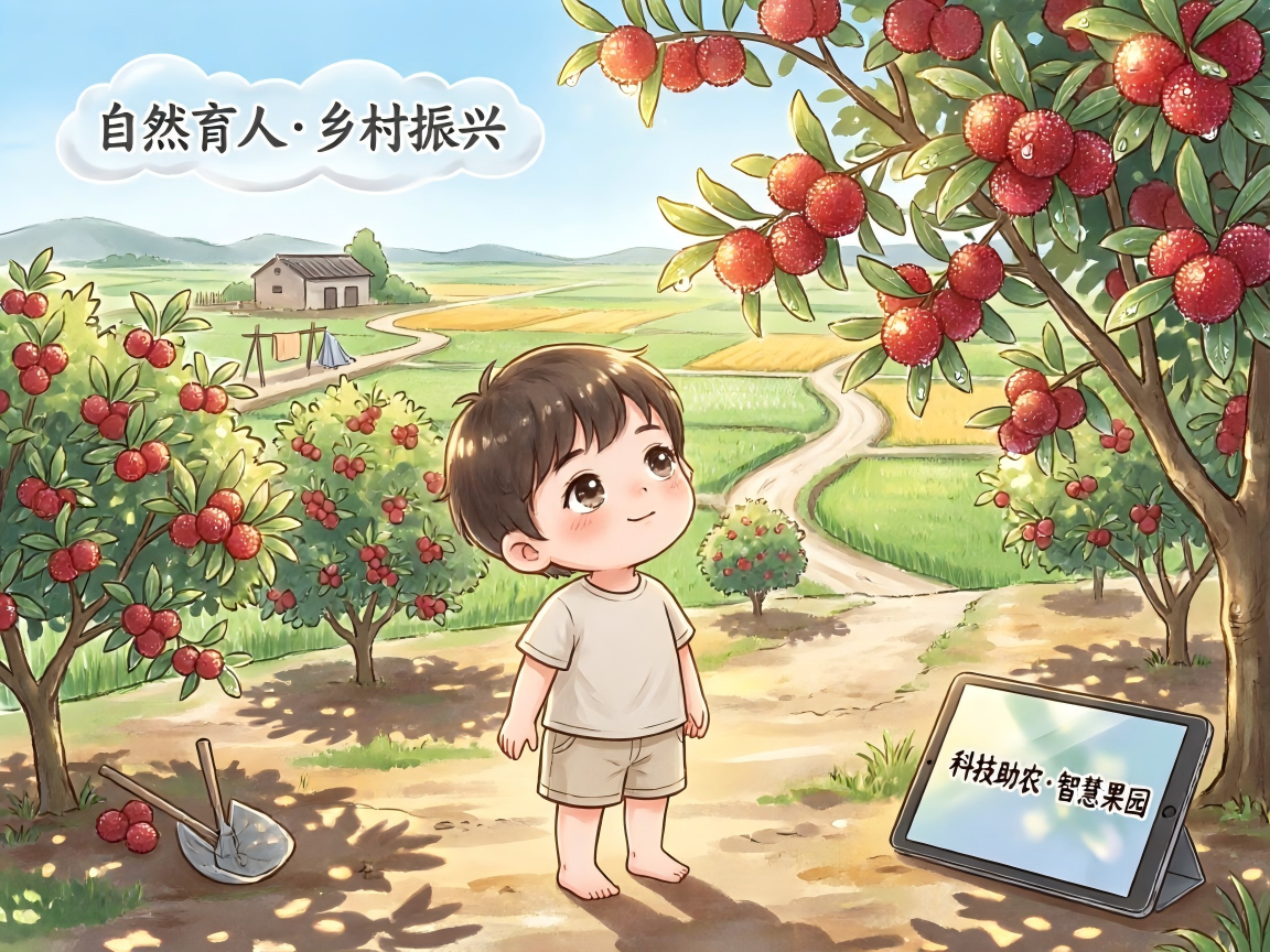 带孩子摘杨梅，学农业知识；果农靠科技让杨梅身价倍增(图5)