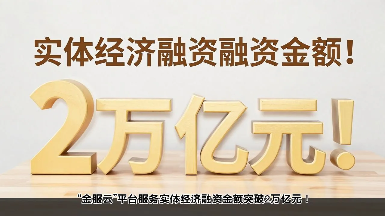 “金服云”平台服务实体经济融资金额突破2万亿元！