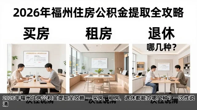 2026年福州住房公积金提取全攻略 ——买房、租房、退休都能办哪几种？一次性说清(图1)