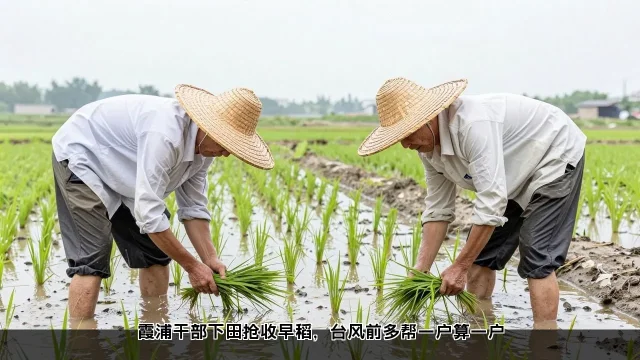 霞浦干部下田抢收早稻,台风前多帮一户算一户 霞浦干部下田抢收早稻,台风前多帮一户算一户(图1)