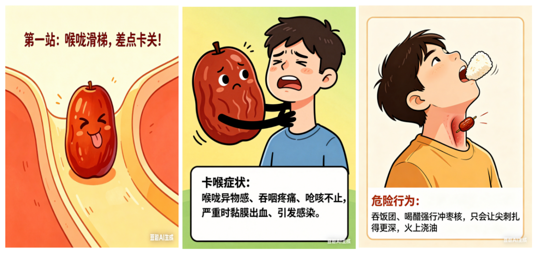 误吞红枣核有多危险？别用土办法