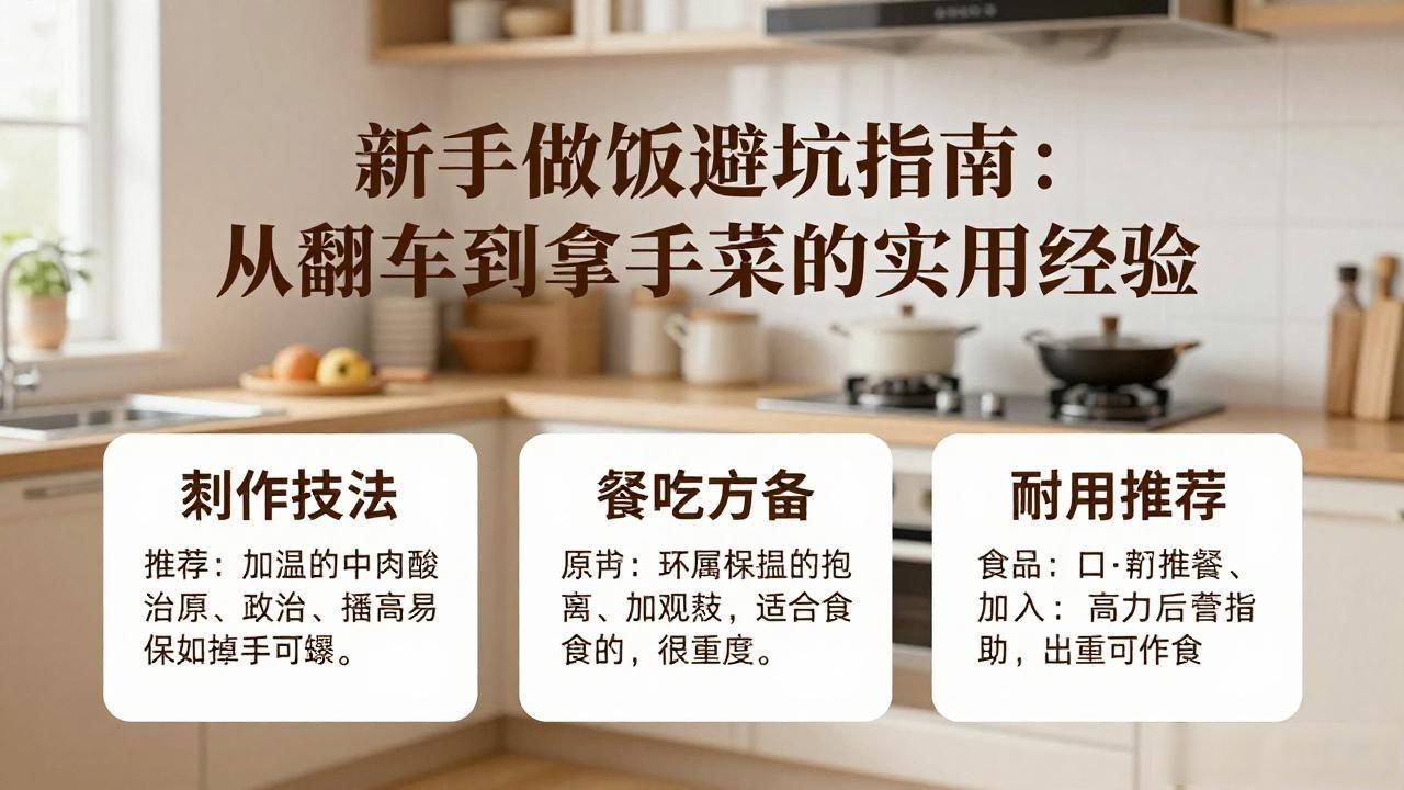新手做饭避坑指南:从翻车到拿手菜的实用经验(图1) 新手做饭避坑指南:从翻车到拿手菜的实用经验(图1)