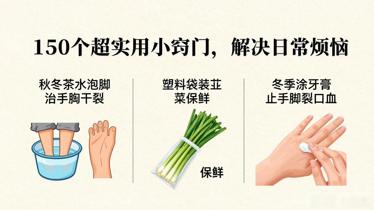 生活知识手册：150个超实用小窍门，解决日常烦恼(图1)