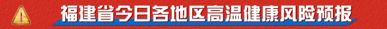 福建省高温健康风险预报
