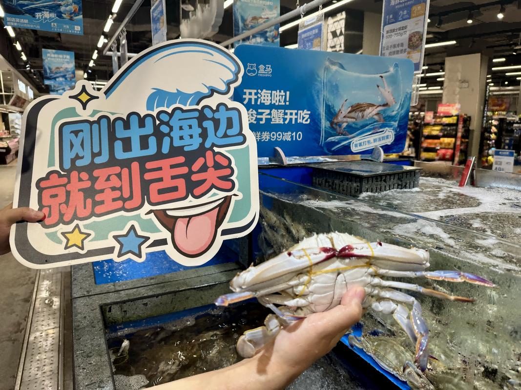 福州开海首日直击：东海梭子蟹抢鲜上架，朴朴与永辉双线发力(图1)
