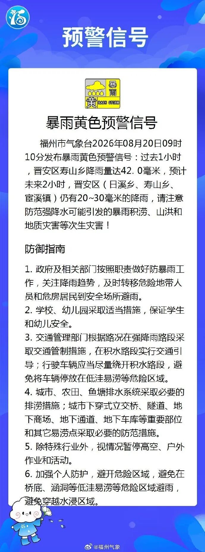 福州暴雨预警升级!20-22日局地将迎大暴雨,福清闽清等地风险突出(图2) 福州暴雨预警升级!20-22日局地将迎大暴雨,福清闽清等地风险突出(图2)