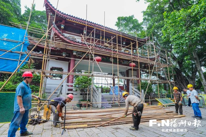 福州乌山历史风貌区启动亭廊修缮 国庆前动工保护古典风貌(图1) 福州乌山历史风貌区启动亭廊修缮 国庆前动工保护古典风貌(图1)