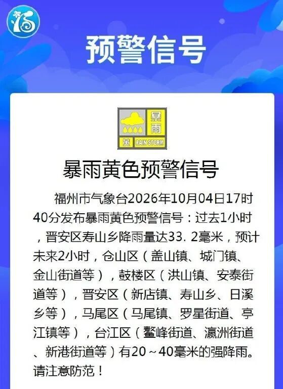 福州双预警!暴雨雷电黄色预警,今晚出门多注意(图2) 福州双预警!暴雨雷电黄色预警,今晚出门多注意(图2)