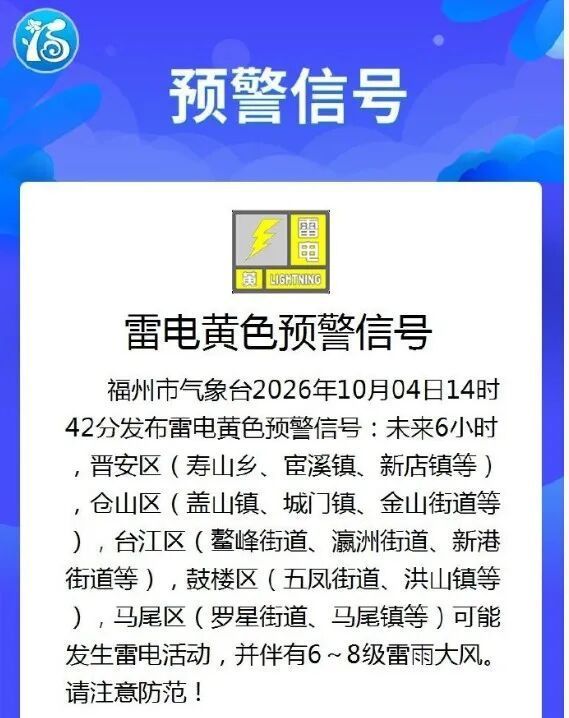 福州双预警!暴雨雷电黄色预警,今晚出门多注意(图3) 福州双预警!暴雨雷电黄色预警,今晚出门多注意(图3)