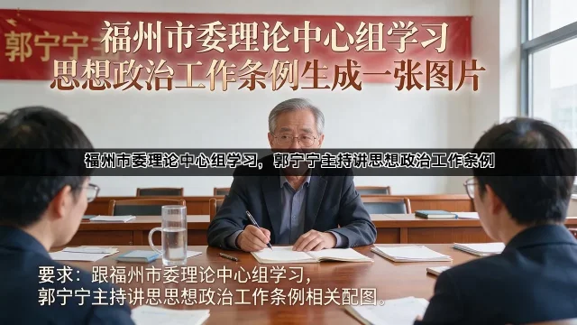 福州市委理论中心组学习,郭宁宁主持讲思想政治工作条例 福州市委理论中心组学习,郭宁宁主持讲思想政治工作条例(图1)