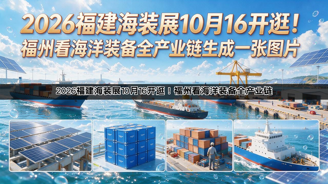 2026福建海装展10月16开逛！福州看海洋装备全产业链(图1)