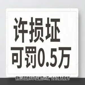 保险公司因损坏许可证被罚0.5万，企业注意合规细节