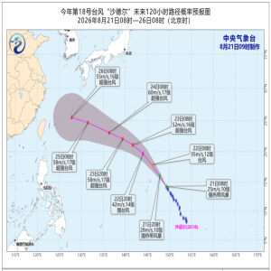 台风沙德尔或登陆华东沿海，最强可达超强台风级
