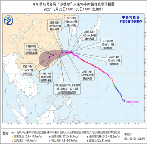 台风‘沙德尔’将影响浙闽沿海，福州发布防御提醒