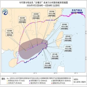 9月2日台风沙德尔和科罗旺最新位置及移动路径消息