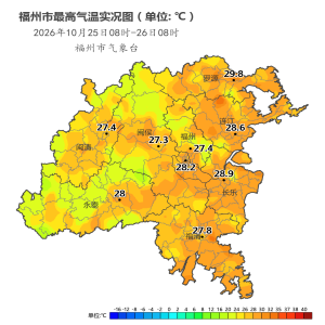 福州天气：10月26-31日预报，台风走后早晚凉，穿