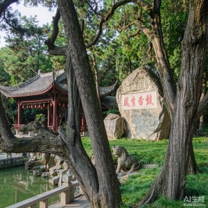 福州冶山春秋园新现摩崖石刻，“梳洗上妆”